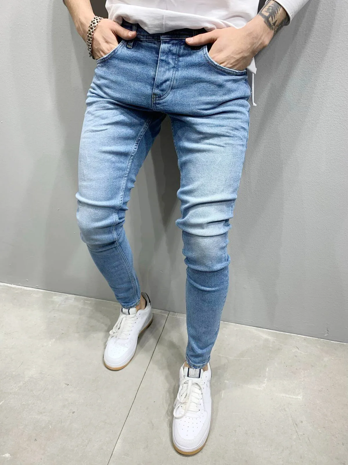 Jean Slim Homme Vintage Délavé – Coupe Moderne